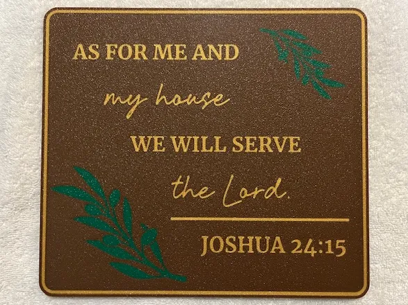 Joshua 24:15 Verse Plaque