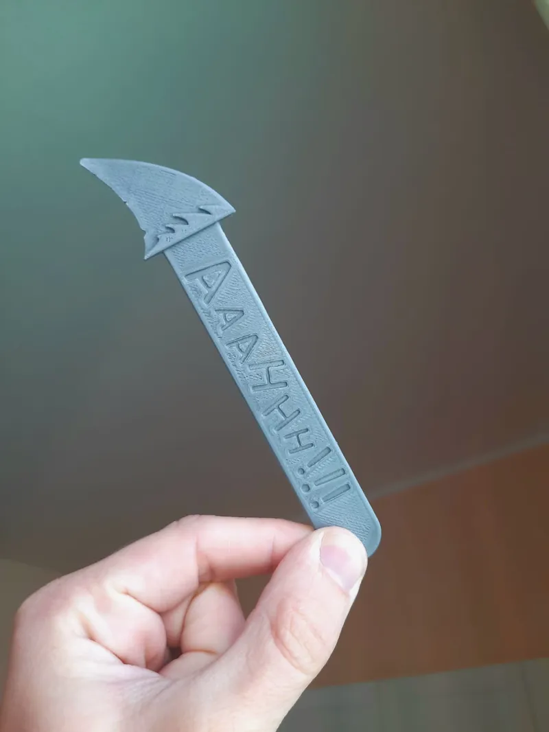 Shark fin bookmark