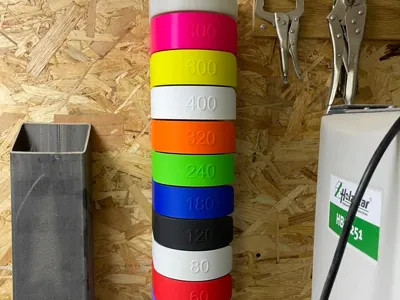 WallMounted Sanding Disc Organizer 125mm / 5" & 6"