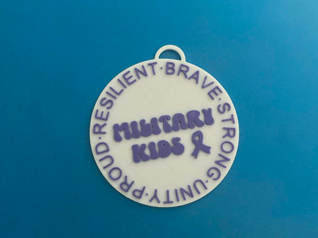Military Kids Support Month Keychain