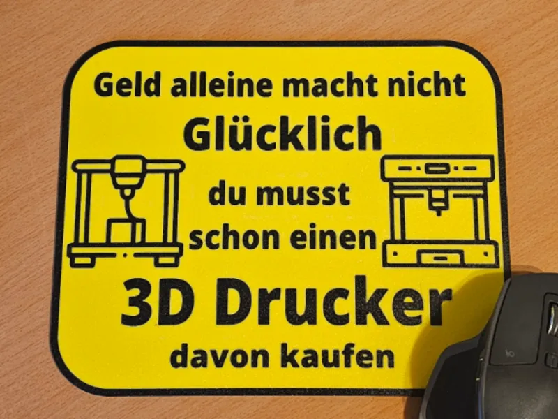 Mouse Pad Maus Pad Geld Alleine macht nicht Glück