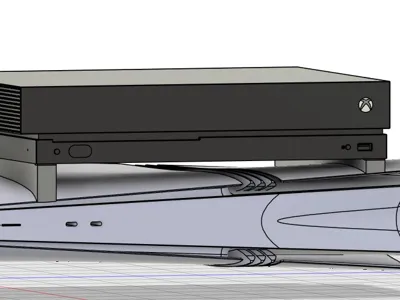 XBOX One X on PS5 Pro stand