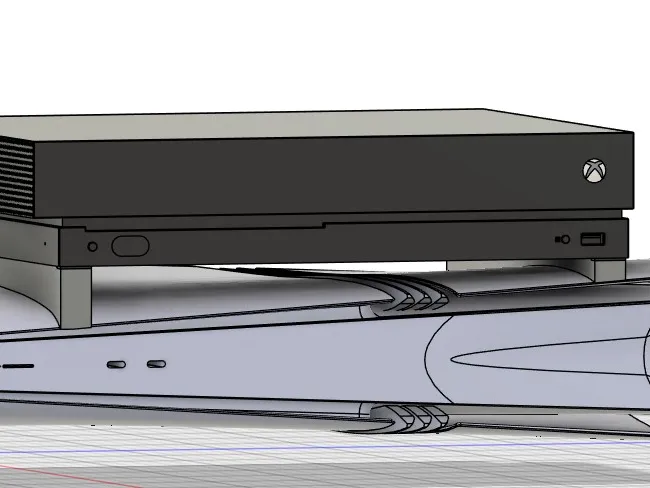 XBOX One X on PS5 Pro stand
