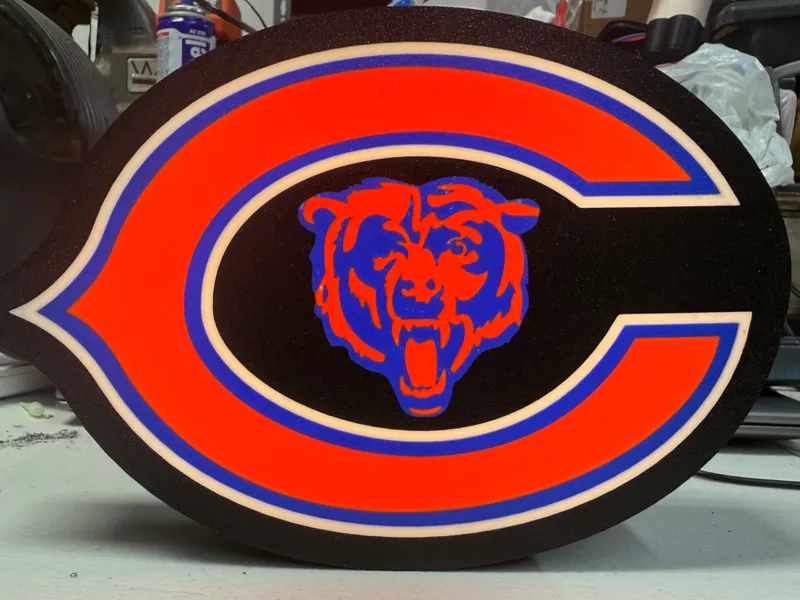 Chicago Bears Logo Light Box