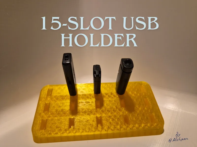15-Slot USB Holder – Clean Desk Organizer