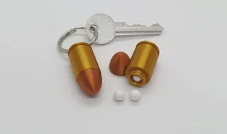 Bullet Keychain Container 