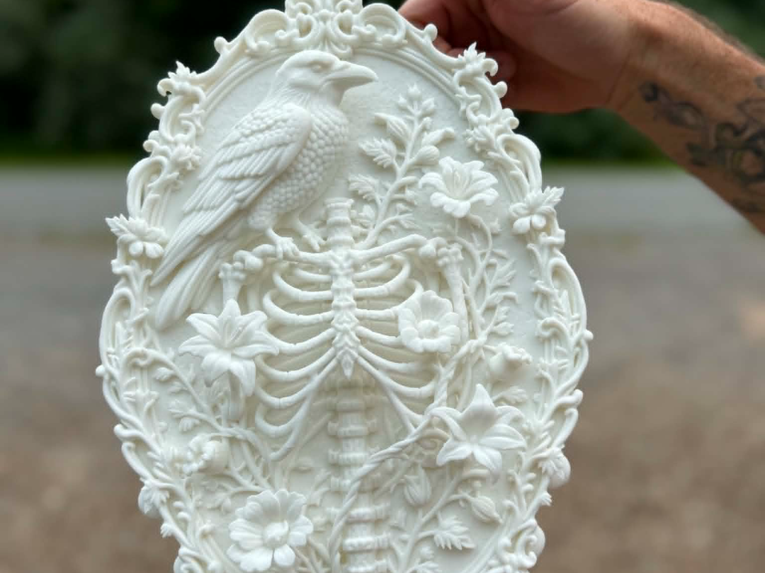 Victorian Raven and Ribcage Frame - 1
