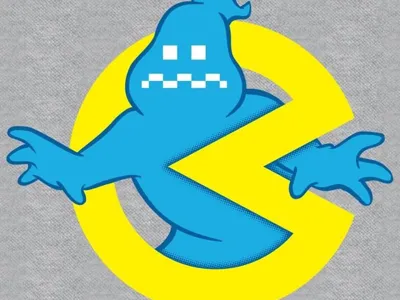 Pac-Man Ghostbuster Mashup Logo