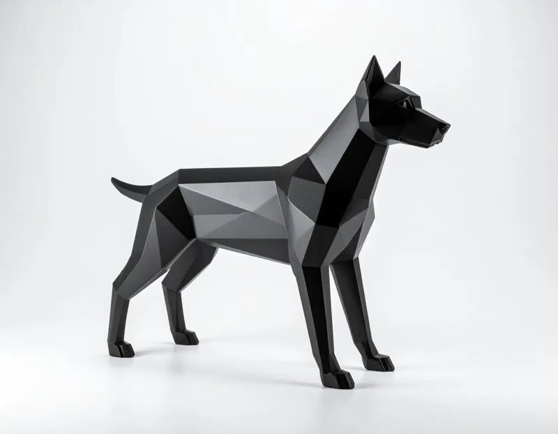 Luxury Low-Poly Doberman Modern Minimalist Design