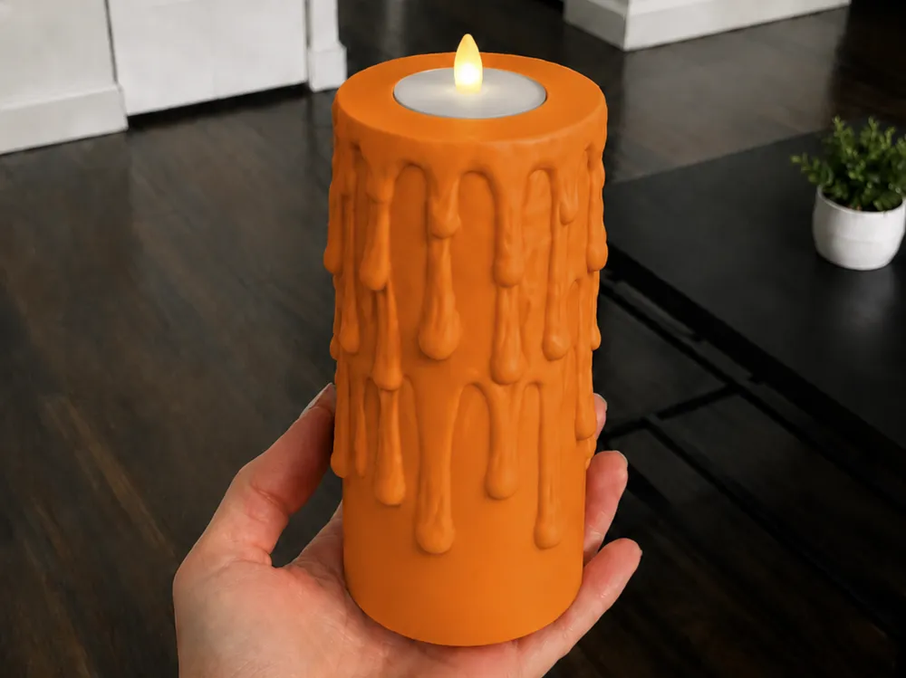 Accesorio de iluminación decorativa: Simple Halloween Dripping LED Candle Holder. Referencia del modelo original.