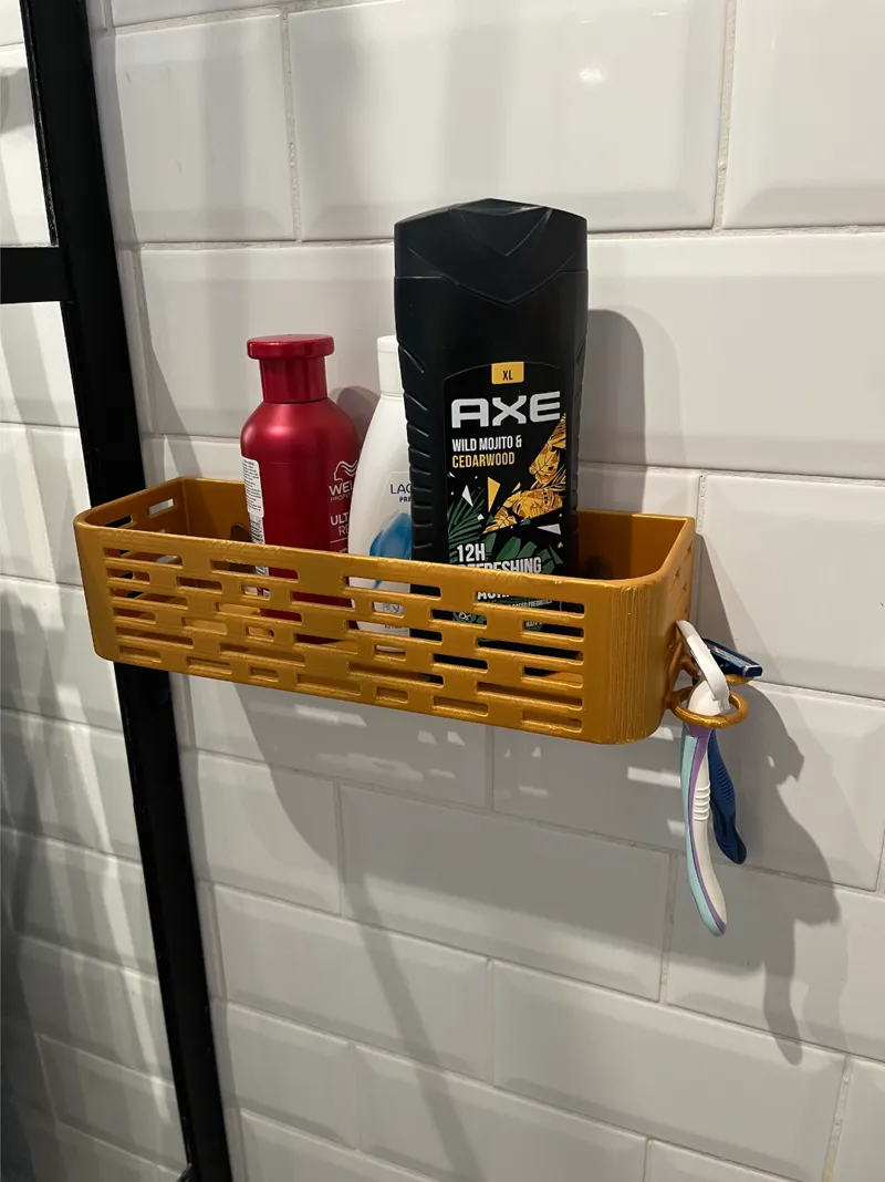 shower shelf no screws needed