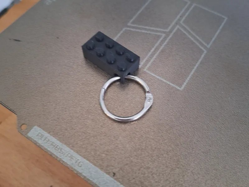 2x8 brick key chain