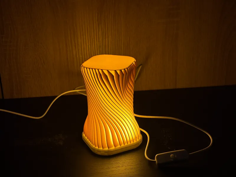 Wavy Vase Mode Table Lamp –  for LED Lamp Kit