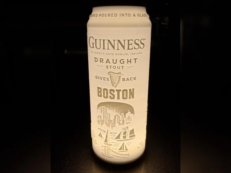 Guinness Draught Stout Boston lithophane lamp