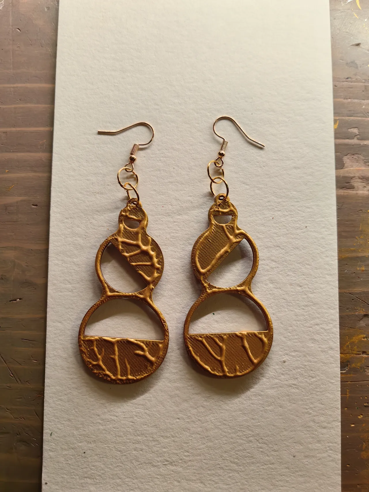 Earrings - Hanging Circles view 2