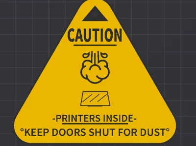 Printing Room Door Warning
