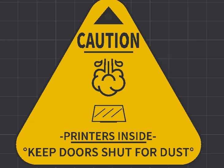 Printing Room Door Warning