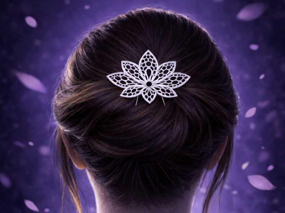 Ethereal Lotus – Sculpted Hair Fork