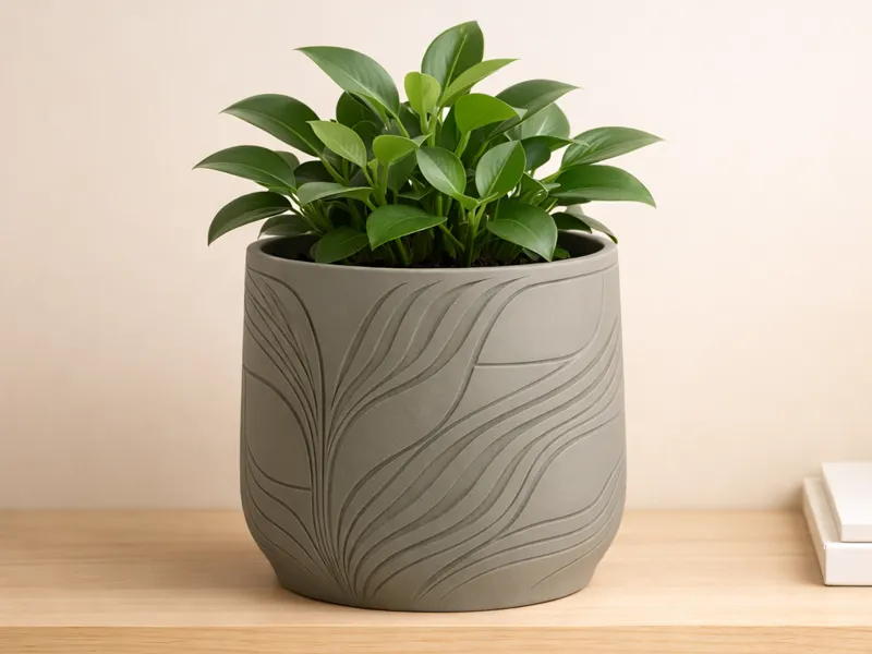 Modern Organic Relief Planter