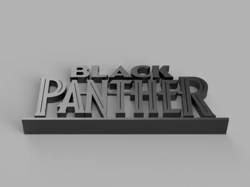 Black Panther Logo on Stand