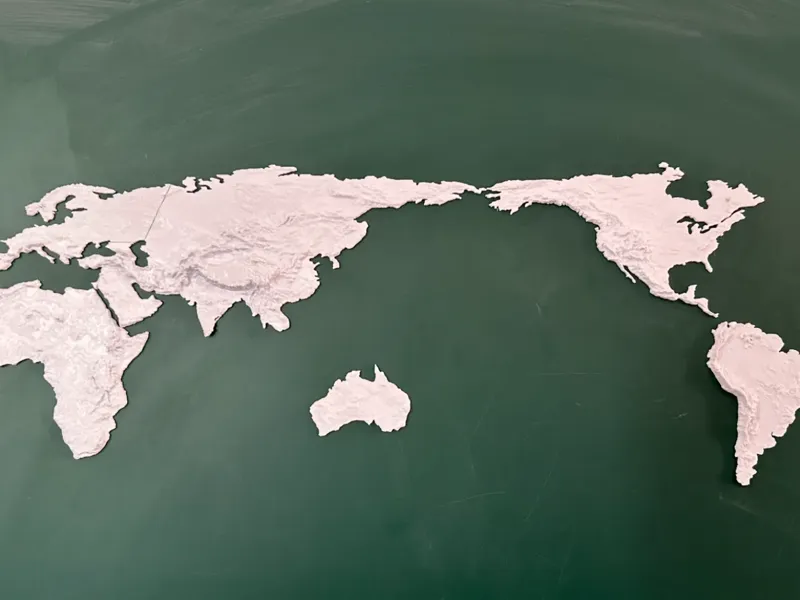 七大洲地形教学模型