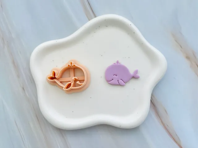 Whale Polymer Clay earrings Cutter