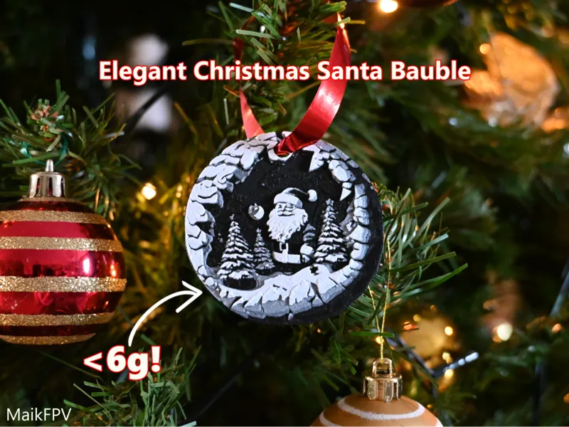 Elegant Christmas Santa Bauble