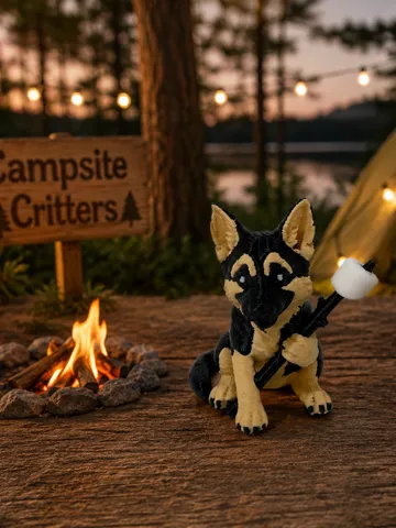 Letrero o emblema decorativo: German Shephard Campsite Critter — vista de referencia 2