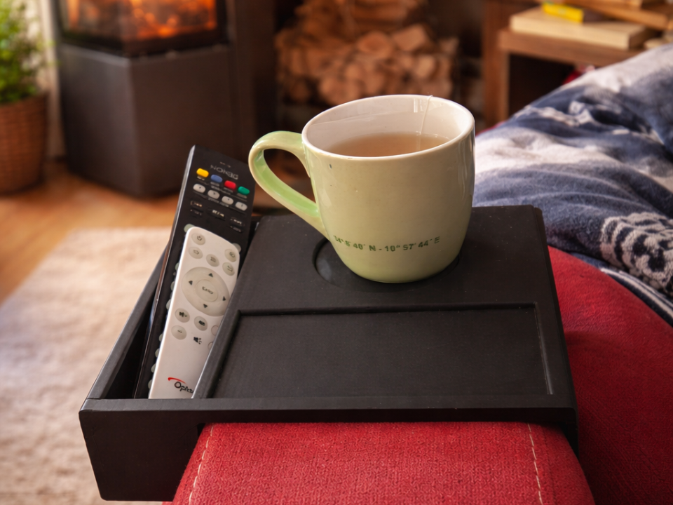 Sofa Armrest Tray – Cup & Remote Holder