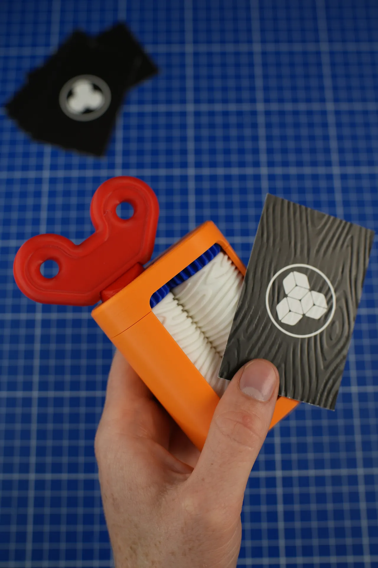 Wood Grain pattern Business Card Embosser Rollers view 2