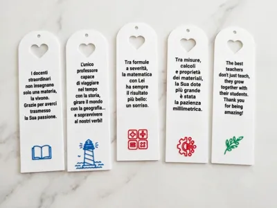 Elegant Teacher Appreciation Bookmarks - 5 Pack