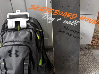 Skateboard mount bag + wall. Fully printed!!!!