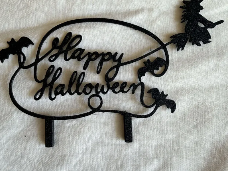 happy halloween text/cake topper