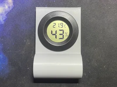 Minimalist Hygrometer Holder for 21mm Mop Stick