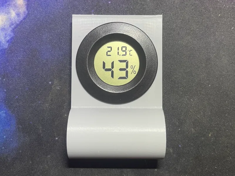Minimalist Hygrometer Holder for 21mm Mop Stick
