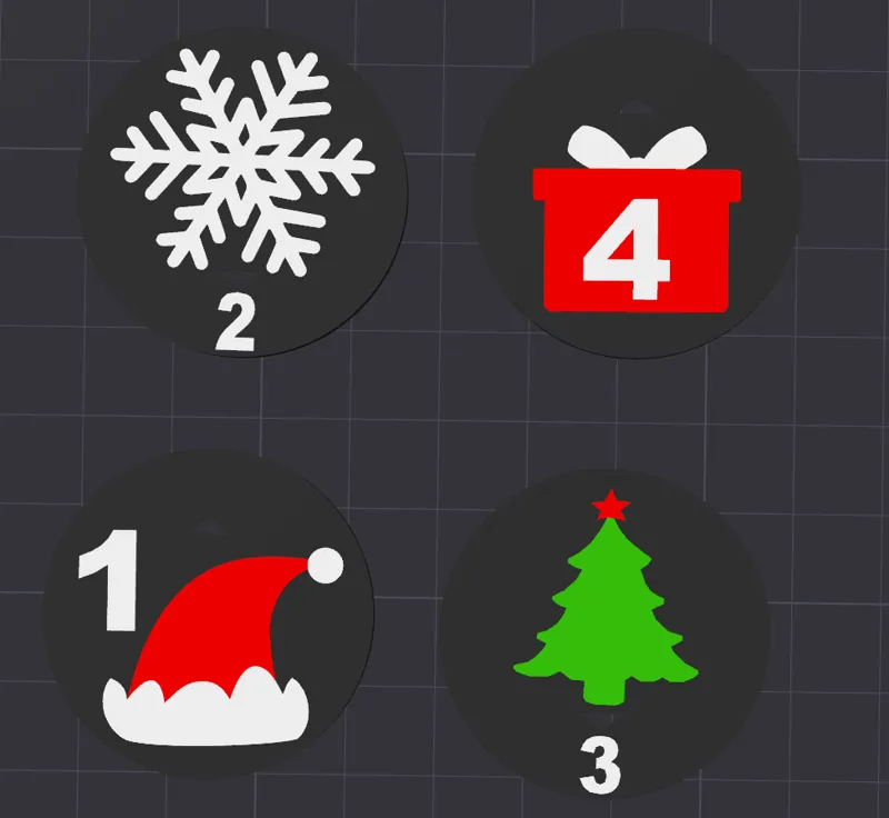 AMS Lite Christmas Number Caps