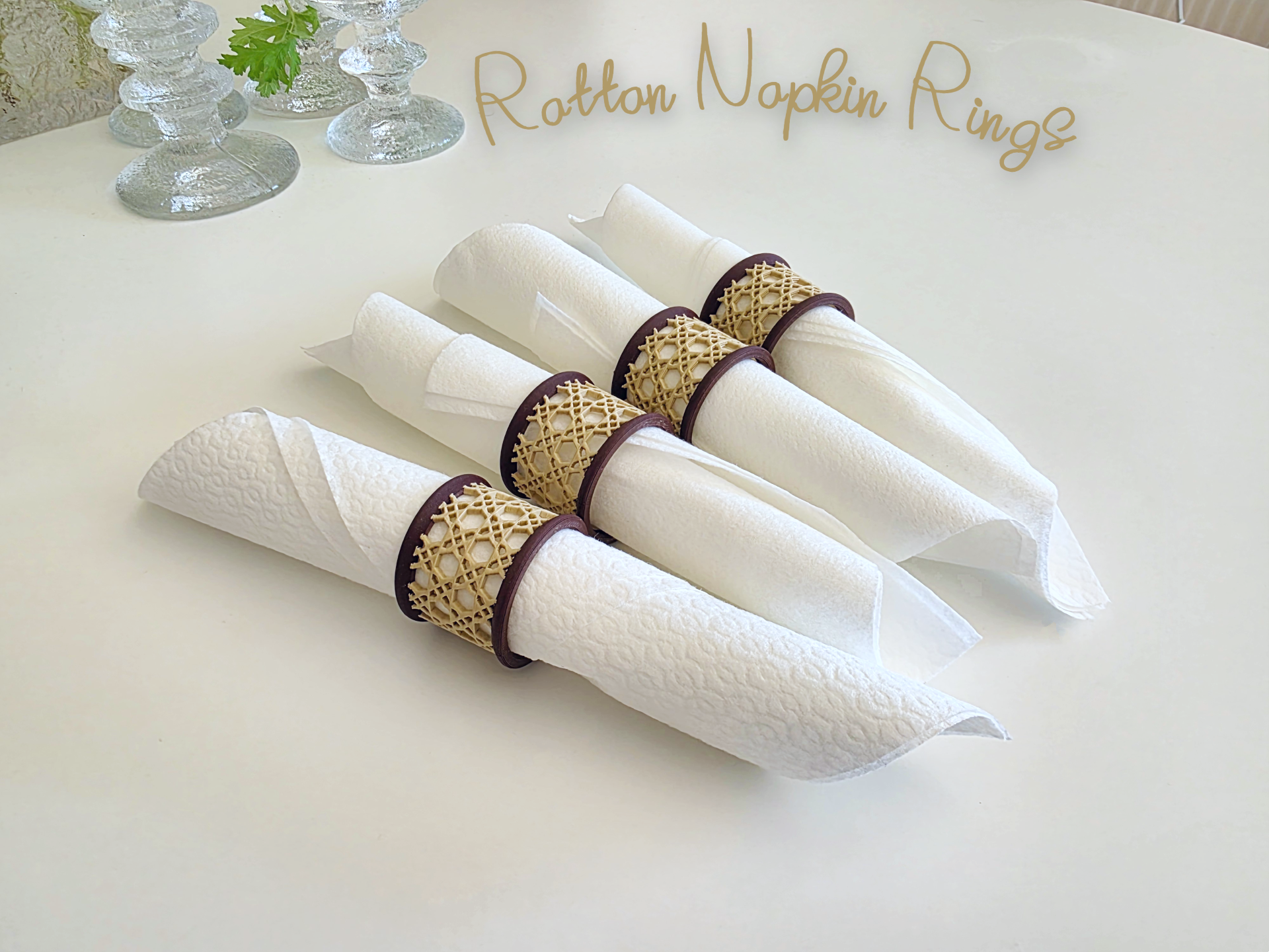 Rattan Napkin Rings - 1