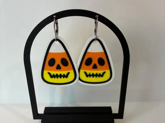 Candy corn earrings