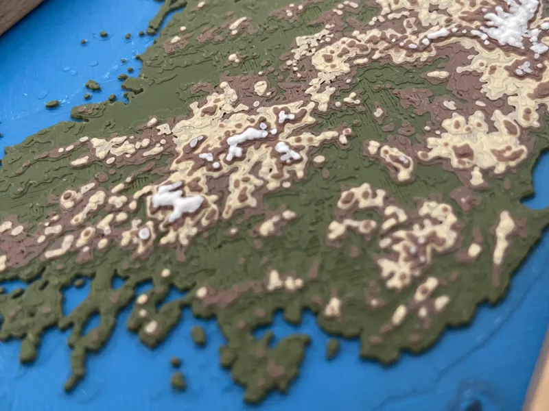 Korea topographic map