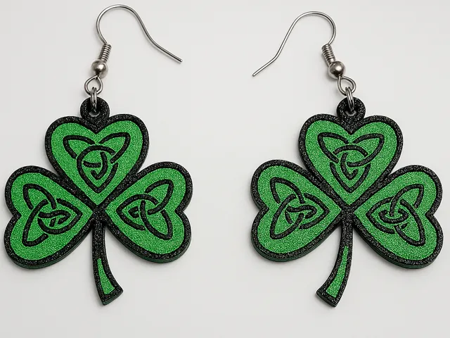 Celtic Shamrock Earrings - Commercial Use
