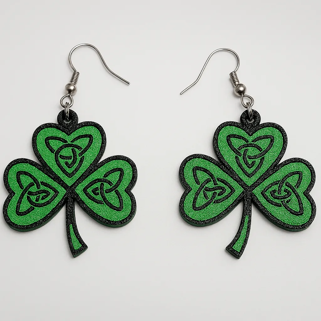 Celtic Shamrock Earrings - Commercial Use view 3