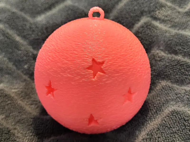 Christmas bauble fuzzy skin
