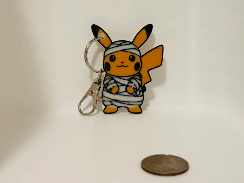 Pikachu Mummy Keychain