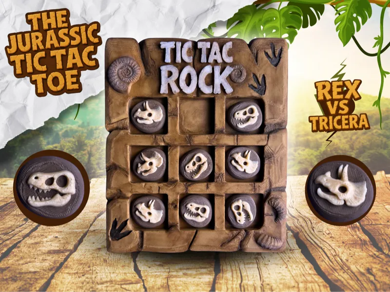 The Prehistoric Tic Tac Toe – Rex vs Tricera 