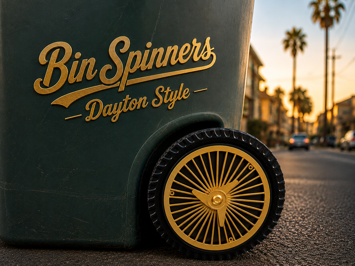 Dayton Style Trash Bin Spinner Rims