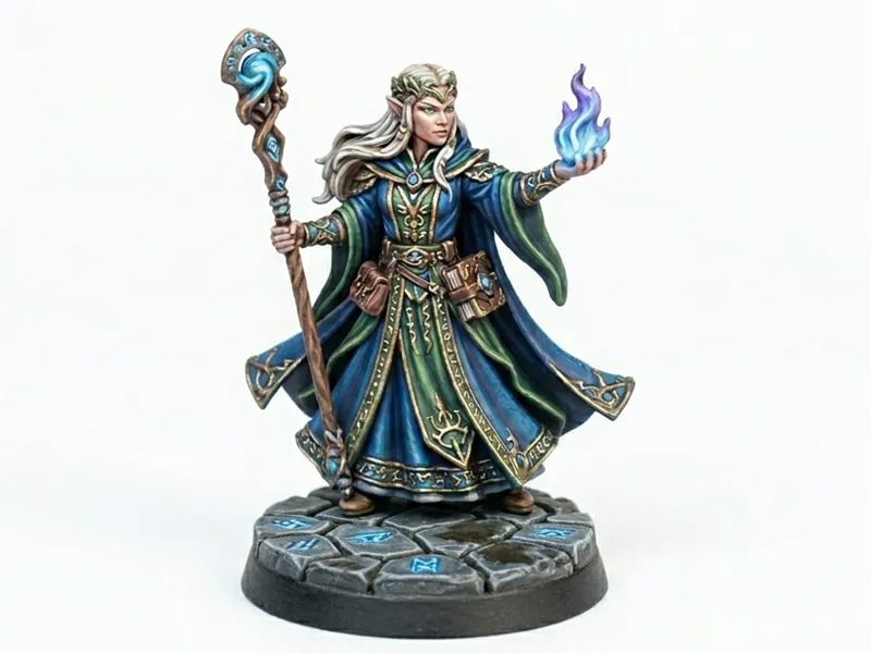 Wizard Elf Female D&D Miniature (47mm)