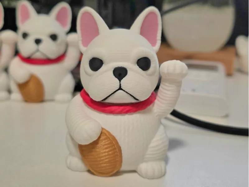 Lucky Frenchie Clicker + Paper Clip Storage