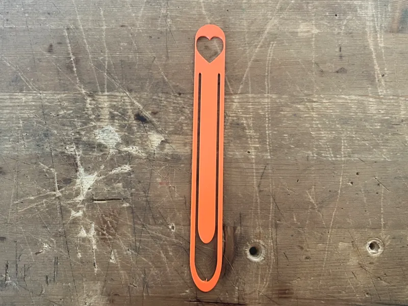 bible book mark with a heart