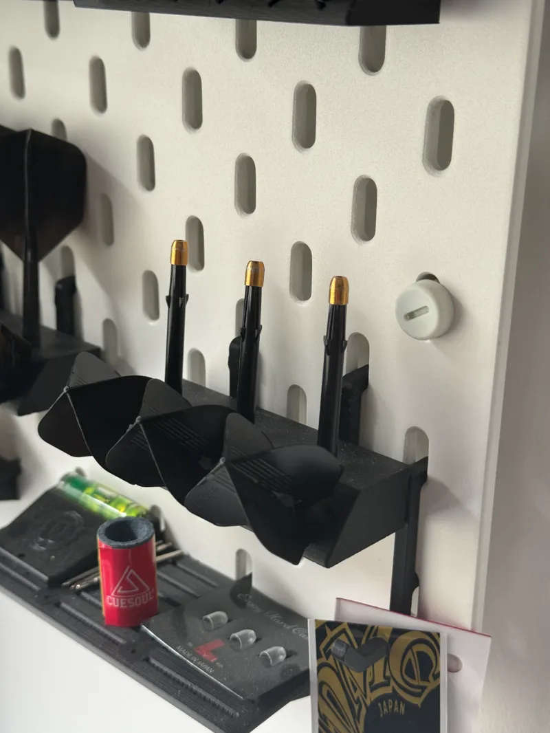 Ikea Skadis Darts Flights l-style and shaft holder