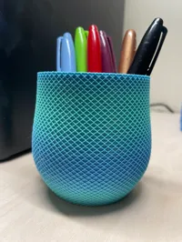 Pot à stylos et pinceaux rayé — photo 7